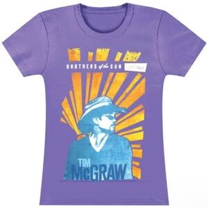 Tim McGraw Purple Graphic T-Shirt